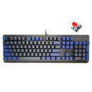 E-Yooso K-600 Ice Blue Single Light 104 Keys Wired Mechanical Keyboard Grey/Blue (Red Switch)