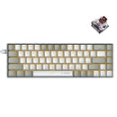 E-Yooso Z-686 Yellow Single Light 68 Keys Hot-Swappable Wired Mechanical Keyboard White/Grey