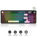 Redragon K719GBP Galatin Pro RGB Tri-Mode with LCD Screen Gasket Mounted Mechanical Keyboard (Manbo L Linear Switch) (Grey/Black/Pink)
