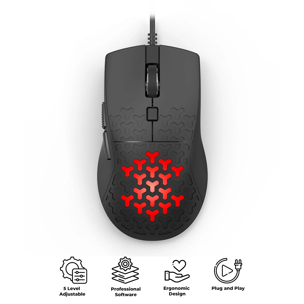 Redragon Avalon M621 10000DPI Wired Gaming Mouse (Black)
