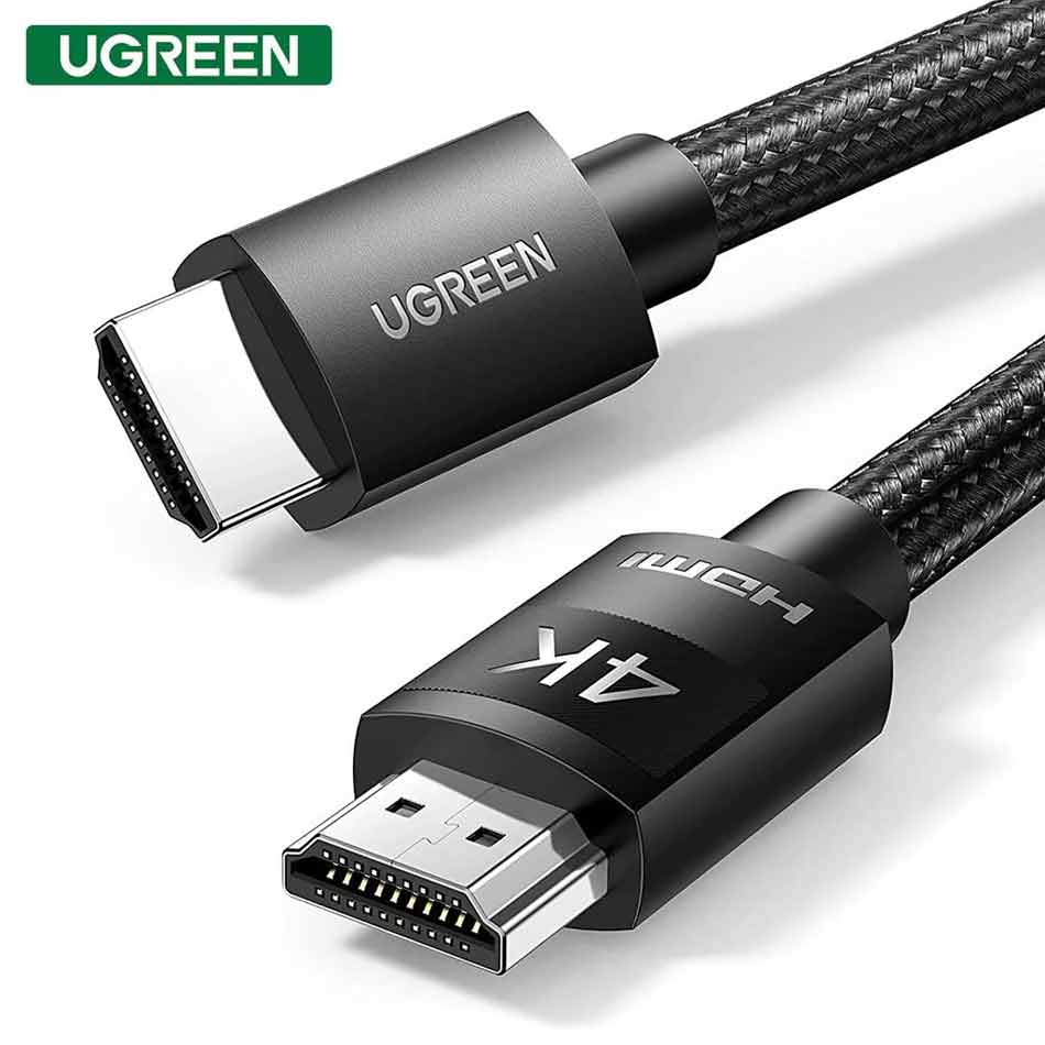 UGREEN 4K HDMI Male To Male Braided Cable 2m (Black) (HD119/40101) - DataBlitz