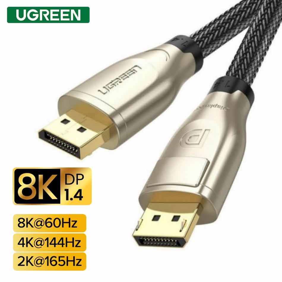 UGREEN DP 1.4 Male To Male Cable 1M (Black) (DP112/60842) - DataBlitz