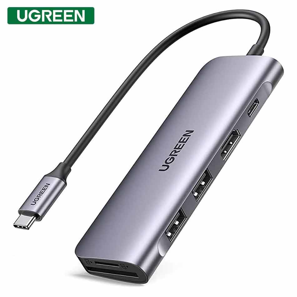 UGREEN USB-C 6-IN-1 MULTIFUNCTIONAL ADAPTER (SPACE GRAY) (CM195/70411) - DataBlitz