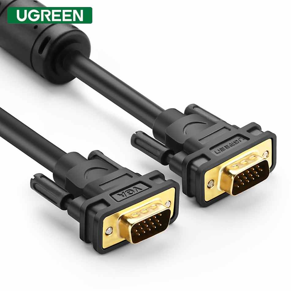 UGreen HDMI To HDMI And VGA Converter - 30cm (Black) (CM101/40744)