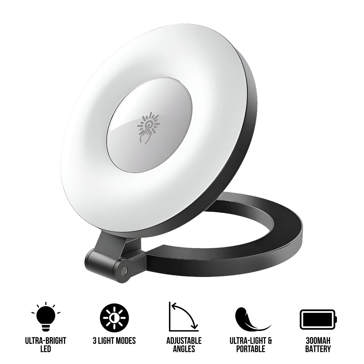 Promate Maghalo Ultra-Slim MagSafe Compatible Rechargeable LED Ring Light