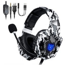 Onikuma K8 Gaming Headset With Mic And Noise Cancelling (Camouflage White)