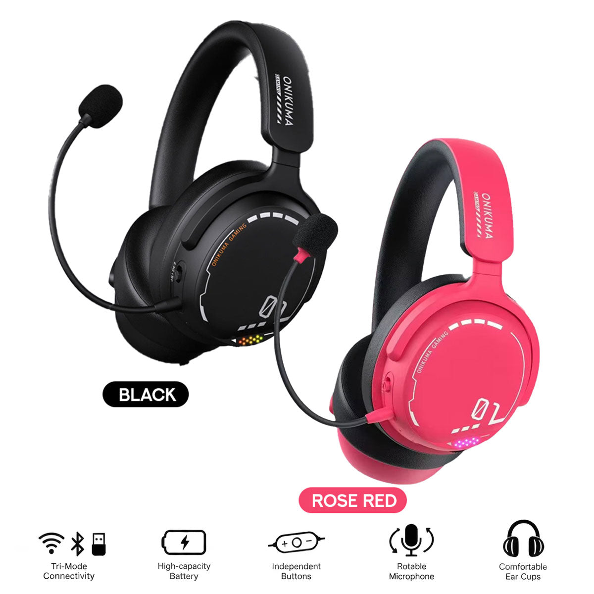 Onikuma GT886 Tri-Mode Gaming Headset