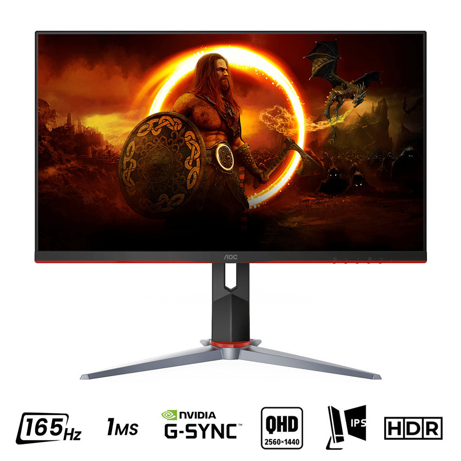 AOC Q27G2S 27" QHD (2560x1440) 165Hz 1ms GSync Gaming Monitor (Black/Red)