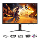 AOC 27G4H/71 27" FHD (1920x1080) IPS 200Hz 0.3Ms Adaptive-Sync Gaming Monitor
