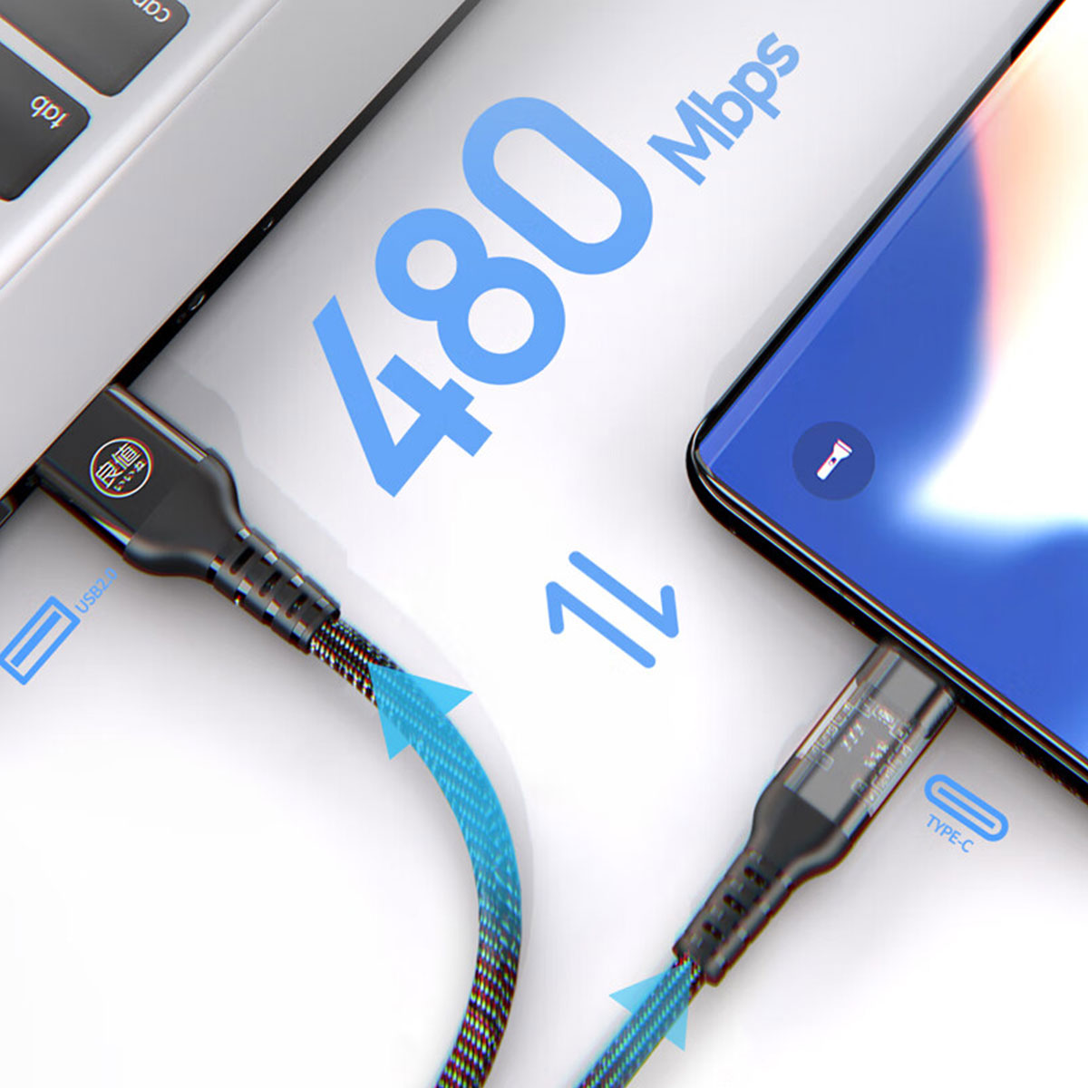 IINE NSW 1.5M Type-C Transparent Charging Cable (L732)