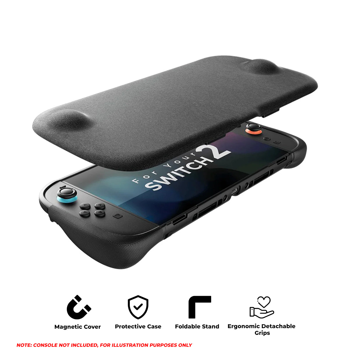 JSAUX Split EveryDay Case Travel Mode for Nintendo Switch 2 (Black) (PC0123C)