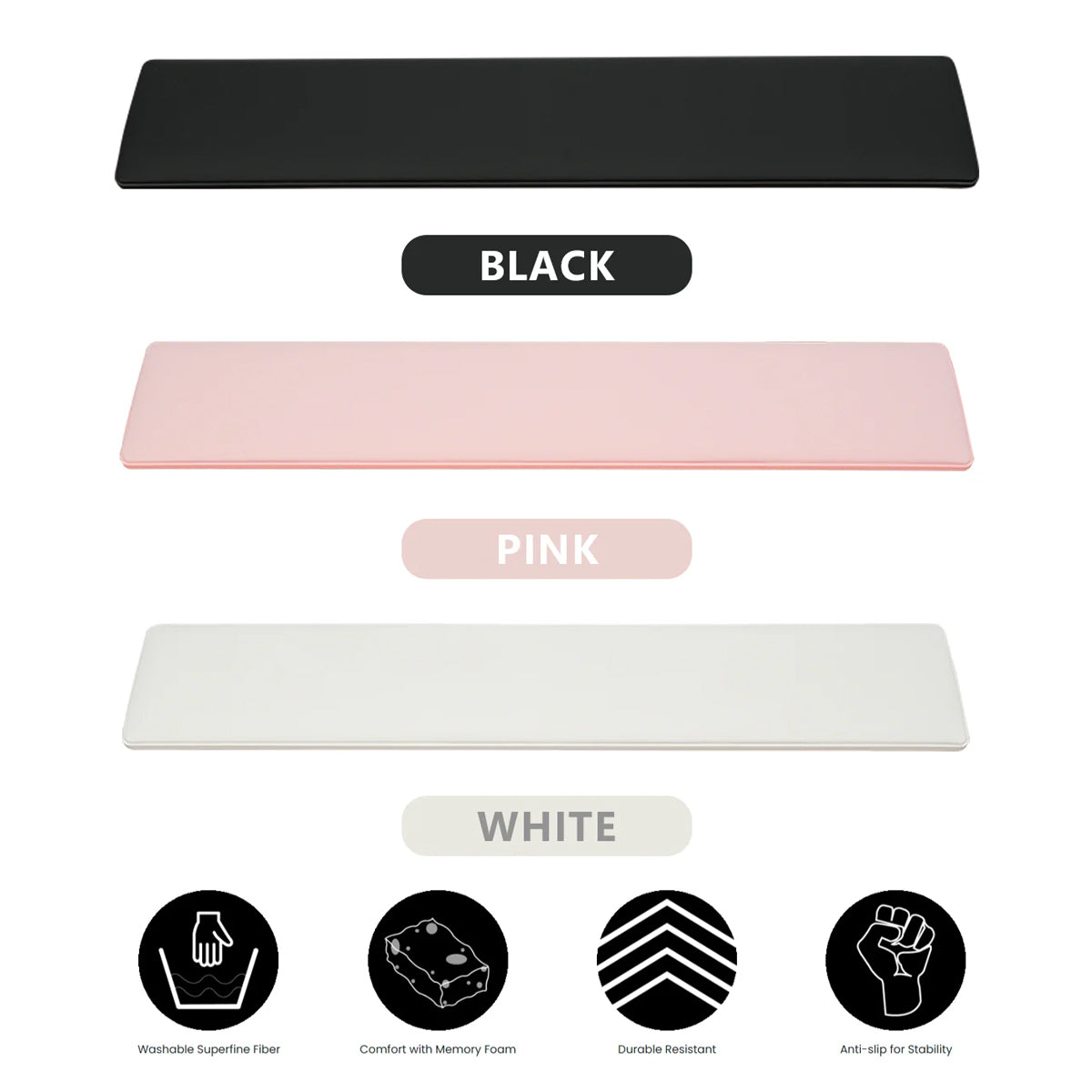 MonsGeek Wrist Rest (98 Size) (Black, Pink, White)