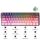 MonsGeek FUN60 Ultra SP Shine-Through Black & Pink Gradient Wired RGB Mechanical Keyboard (Akko Glare Magnetic Switch)