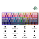 MonsGeek FUN60 Ultra SP Shine-Through Phantom Pink Wired RGB Mechanical Keyboard (Akko Glare Magnetic Switch)