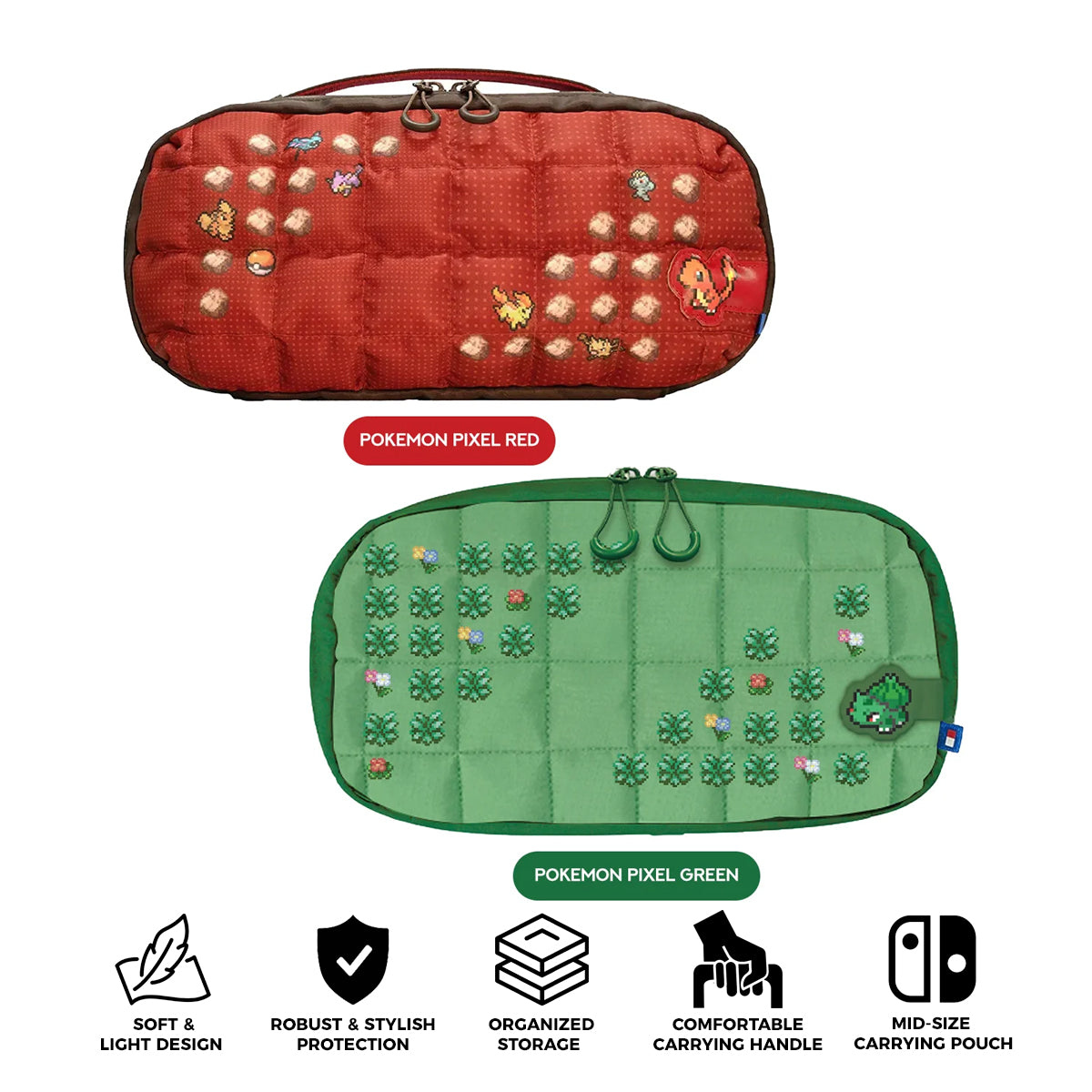 Hori Puff Pouch for Nintendo Switch 2 Pokemon Pixel