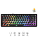 Ajazz AK680 Max RGB Tri-Mode 68-Keys Aluminum Positioning Plate Gasket-Mounted South Facing (1K Wireless + 8K Wired) Polling Rate Hot Swappable Mechanical Keyboard (Black) (Magnetic Grain Hifi Switch)