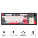 Ajazz AF98 Plus RGB Tri-Mode 97-Keys Membrane Keyboard (Black Shark Red)