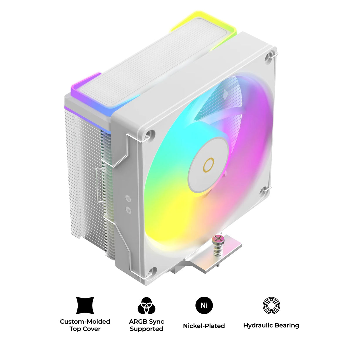 Ocypus Delta A40 SE ARGB 4 Heat-Pipes Single Tower CPU Air Cooler (White) (DELTA-A40-WH1AAWN00S-GL)
