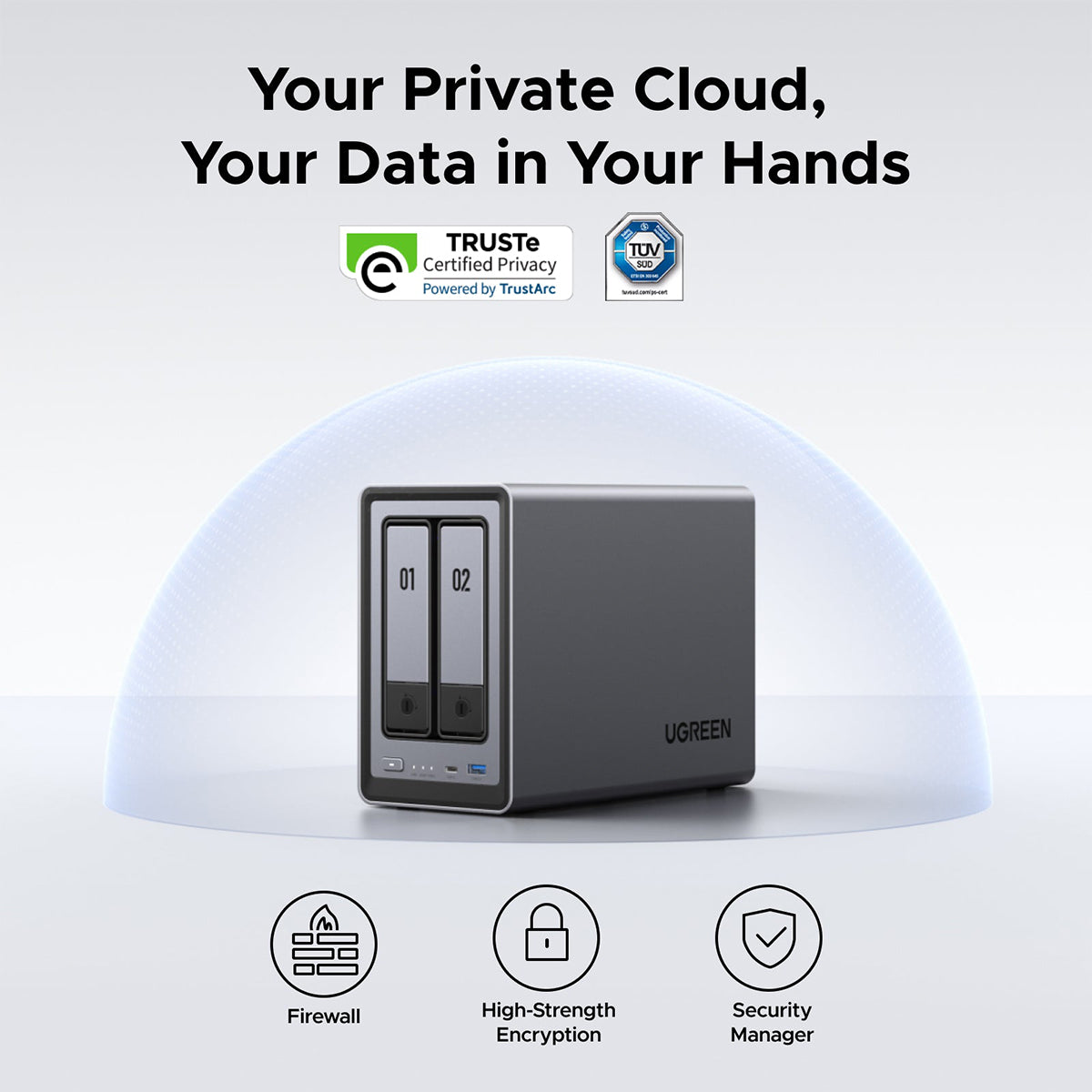 Ugreen NASync DXP2800 2-Bay NAS Diskless Personal Cloud Storage (DXP2800/25242)