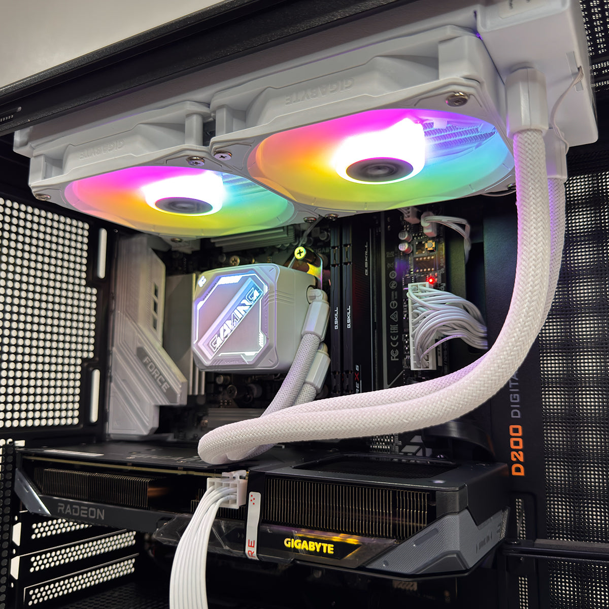 Powered by Gigabyte: Renderix Desktop Gaming PC | AMD Ryzen 7 7700 | 32GB RAM | 500GB SSD | RX 9060 XT | Windows 11 Pro