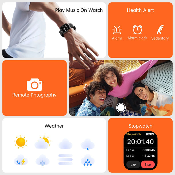 Weofly Edge 2 Smartwatch (Black, Gold, Silver)