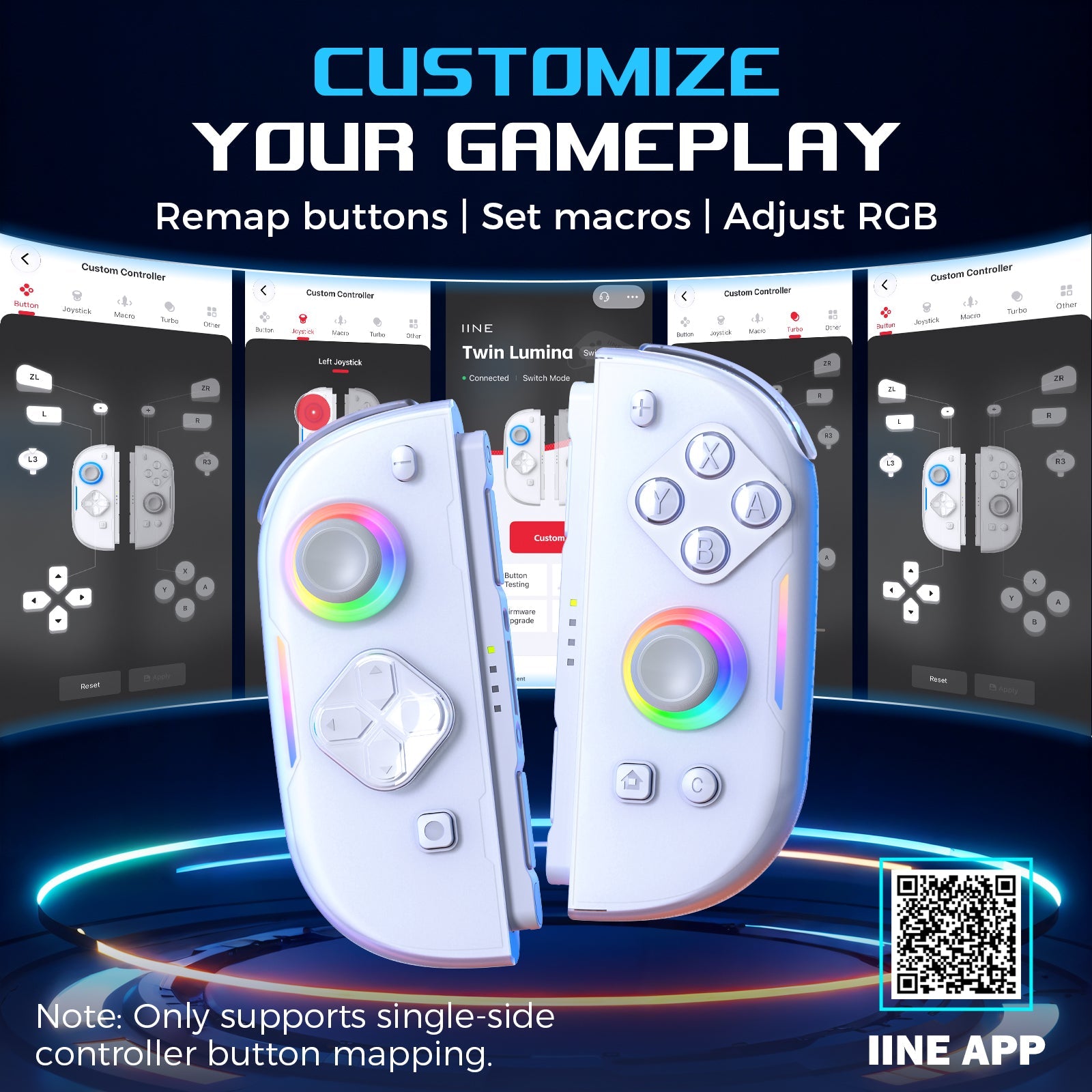 IINE Twin Lumina Wireless Joy-Pad for Nintendo Switch 2 (L1302)