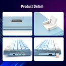 E-Yooso Z-94J Tri-Mode RGB 94-Keys Hot-Swappable Mechanical Keyboard White/Blue