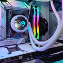 Ultra D41 Mesh White Desktop Gaming PC with Secondary Display Screen | AMD Ryzen 7 7800X3D | 64 GB RAM | 2TB SSD | RTX 5070 Ti | Windows 11 Pro