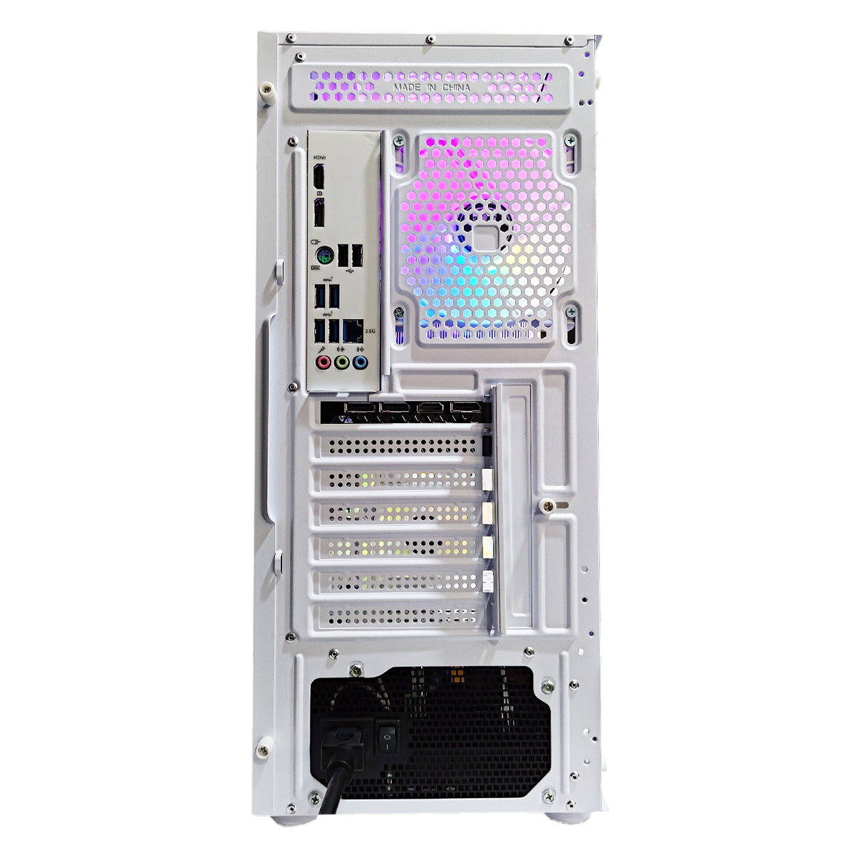 Alpha Vesta White Desktop Gaming PC | AMD Ryzen 5 5500 | 16GB (2x8GB) RAM | 500GB SSD | RTX 4060 | Windows 11 Pro
