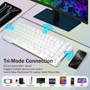 E-Yooso Z-82 RGB 81-Keys Tri-Mode Mechanical Keyboard White (Silverwood Switch)