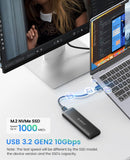 Orico M.2 SATA SSD Enclosure 10Gbps (DDM2-C3) (Black)