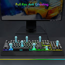 E-Yooso K-662 Rainbow Light 104-Keys Wired Mechanical Keyboard Black