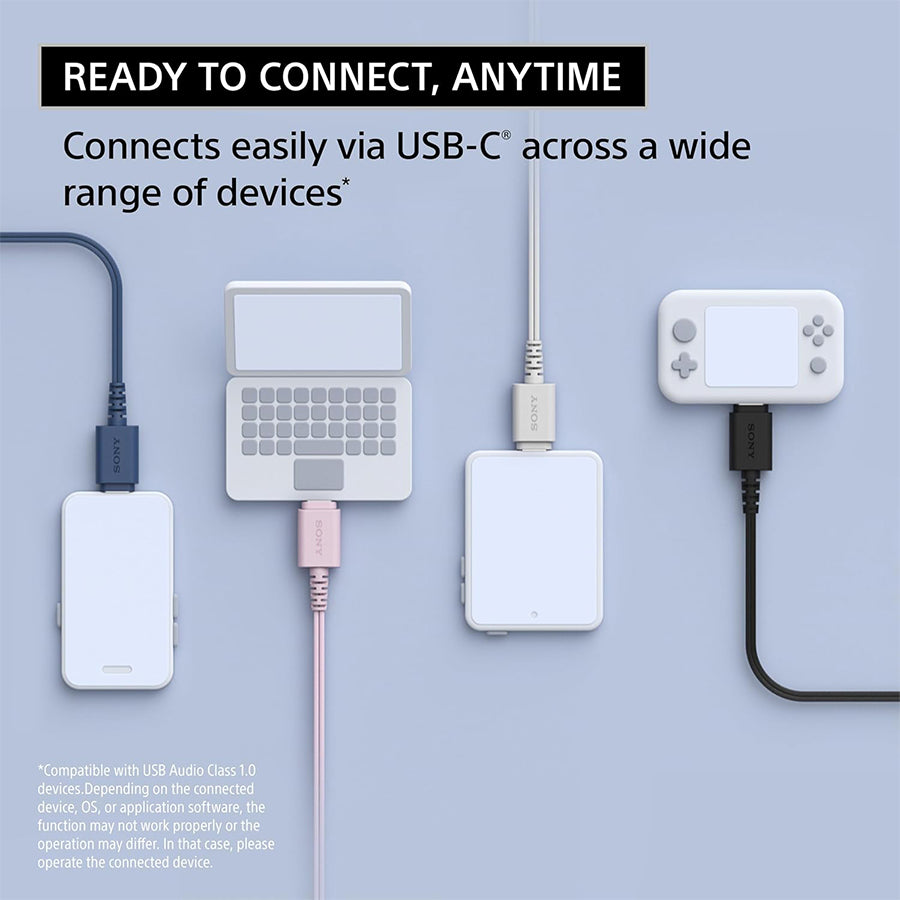 Sony IER-EX15C USB-C Wired Headphones (Black, White, Blue, Pink)