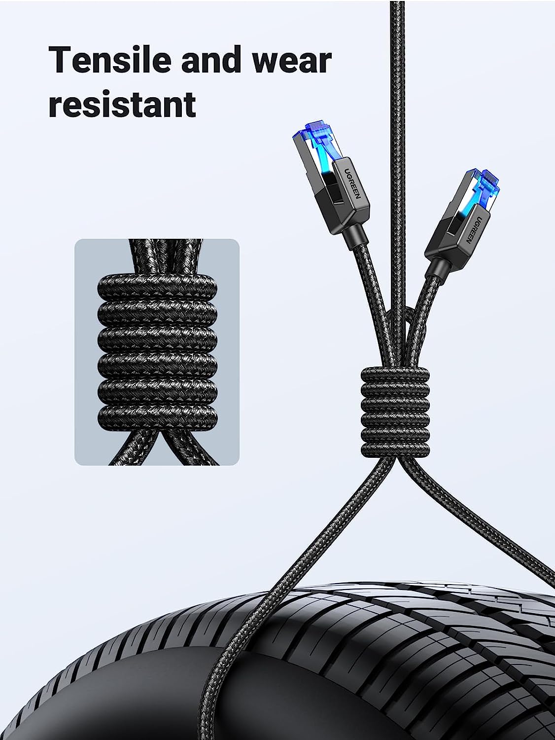 Ugreen Cat8 Pure Copper Round Ethernet Braided Cable