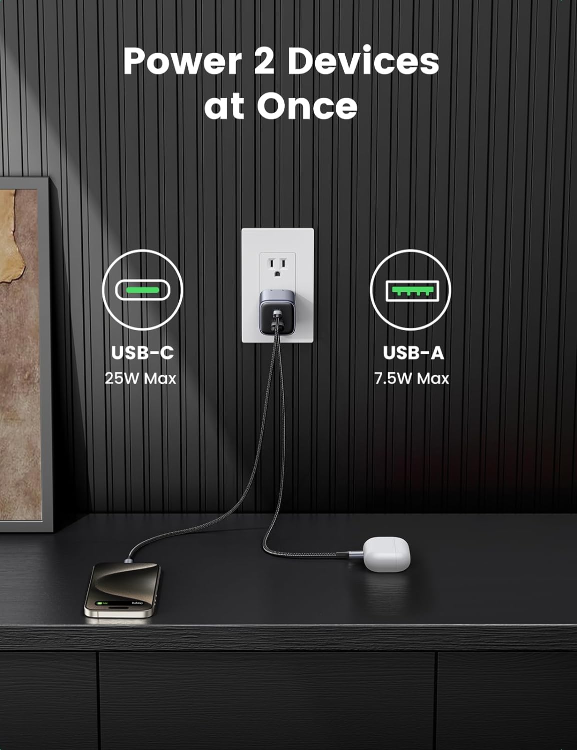 UGreen Nexode 35W 2-Port GaN Fast Charger (CD350/15538)