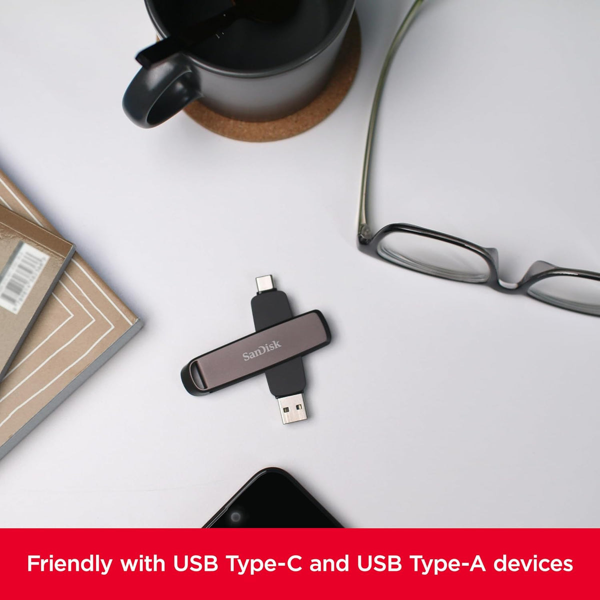 Sandisk Extreme Pro 256GB Dual Drive USB 3.2 Gen 2 USB-C & USB-A 1000MB/s Read / 900MB/s Write