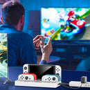 Kytok TV Dock Station with Controller Charger & Game Slots for Nintendo Switch / Nintendo Switch OLED (White) (KT-K804W)
