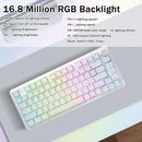 E-Yooso Z-82 RGB 81-Keys Tri-Mode Mechanical Keyboard White (Silverwood Switch)