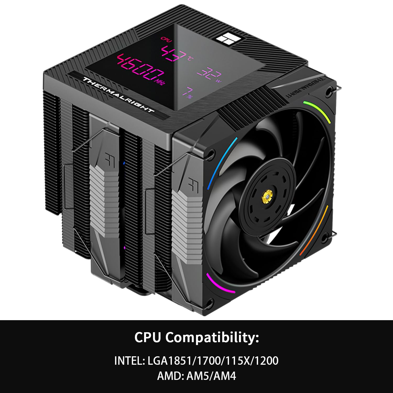 Thermalright Phantom Spirit 120 Digital Evo Dual Tower CPU Air Cooler (Black)