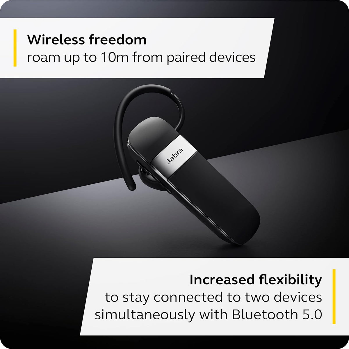 Jabra Talk 15 SE Mono Bluetooth Ear Hook Headset With Built-In Microphone (Black)