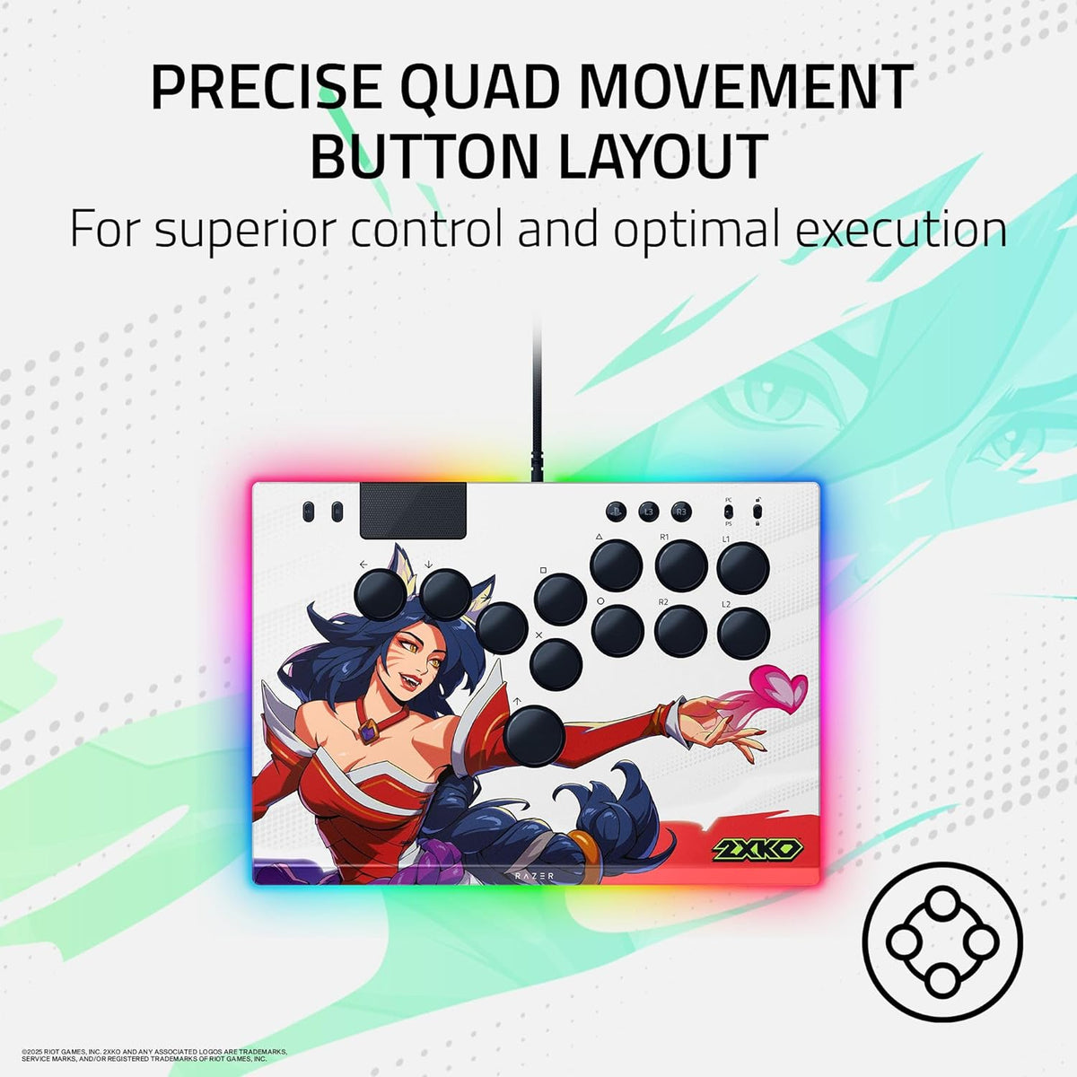 Razer Kitsune All-Button Optical Arcade Controller for PS5 & PC