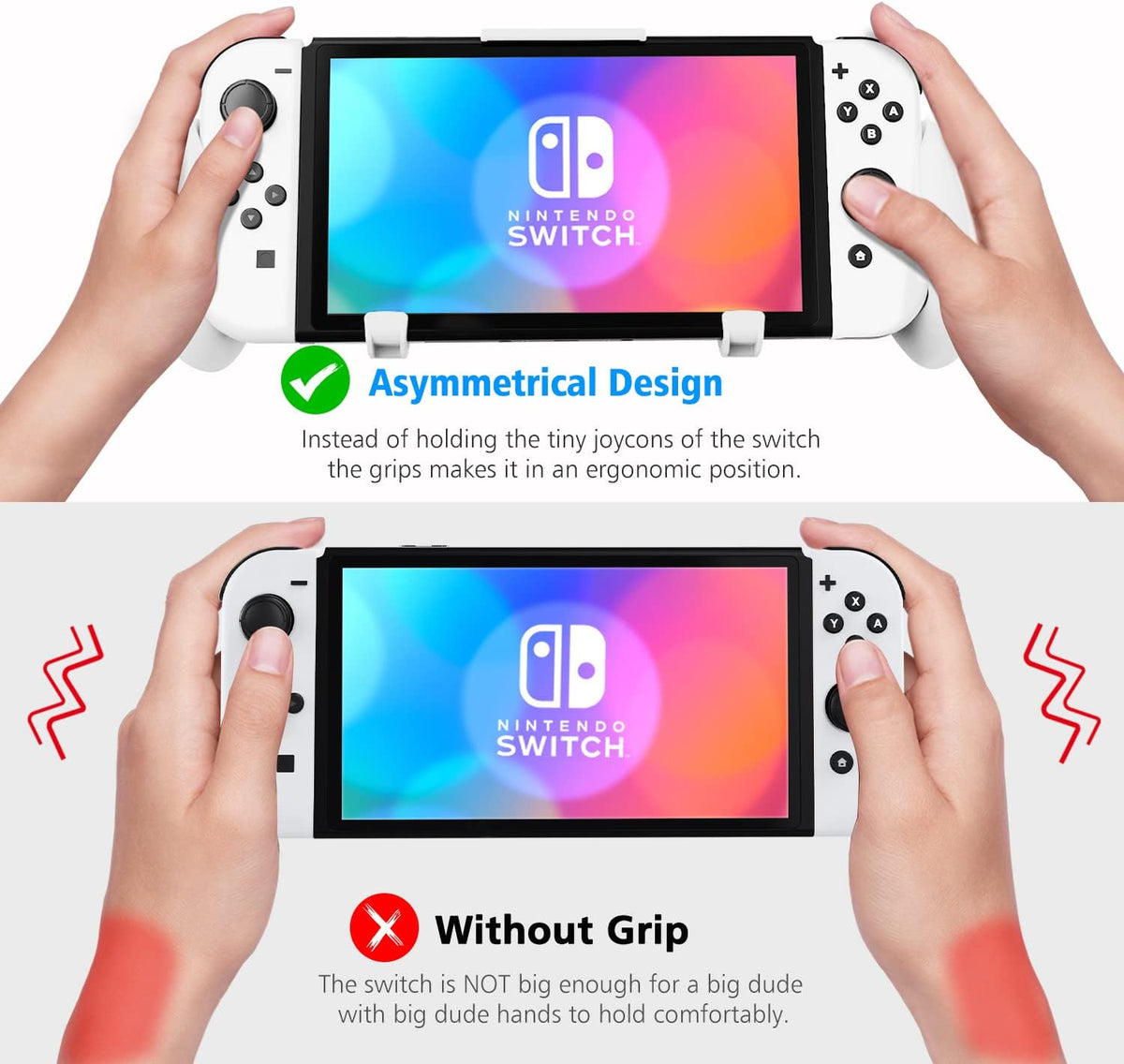 OIVO Asymmetrical Grip with Adjustable Stand