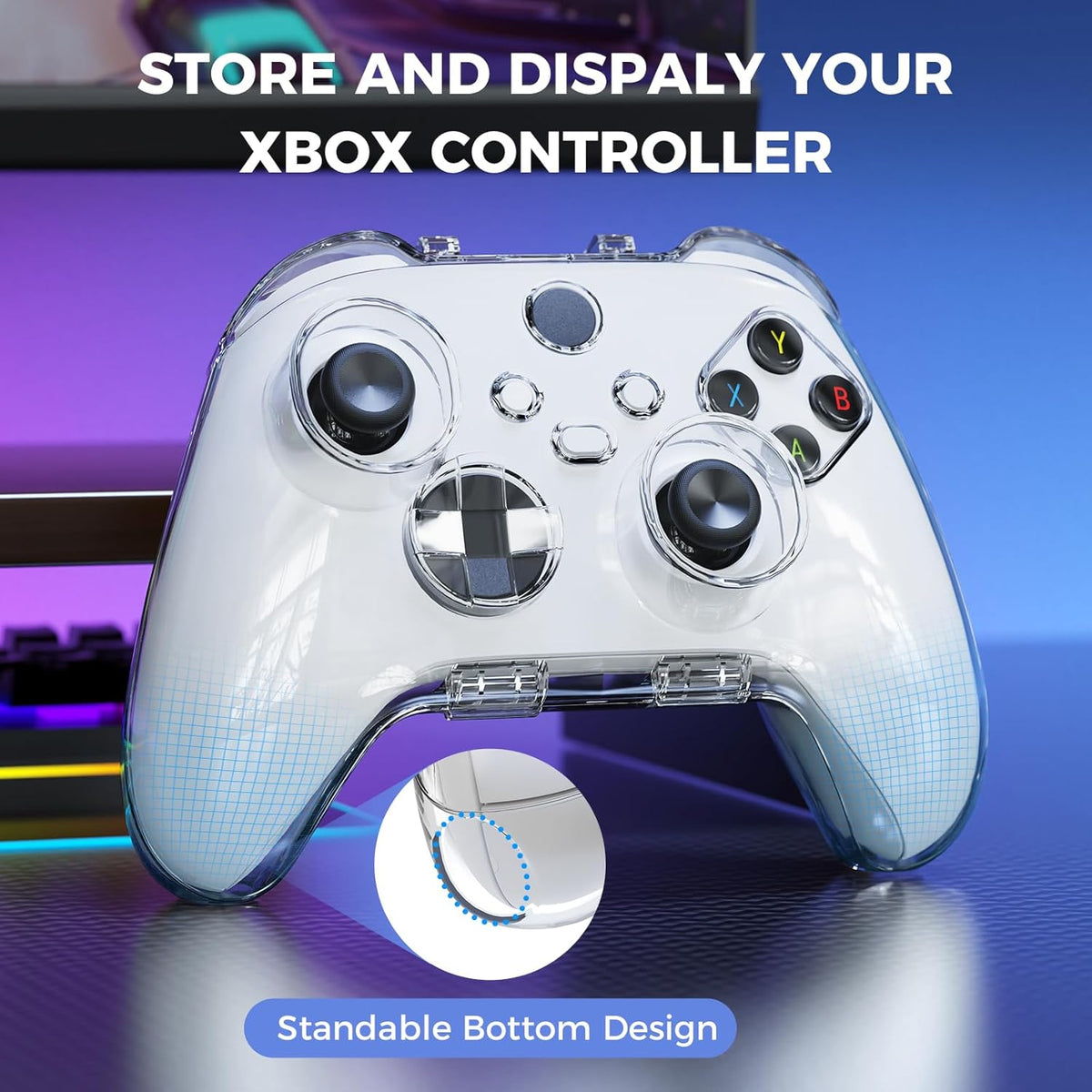 IINE Protective Case for Xbox Series S/X Controller (Transparent) (L1009)