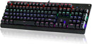E-Yooso K-600 Rainbow Light 104 Keys Wired Mechanical Keyboard Black