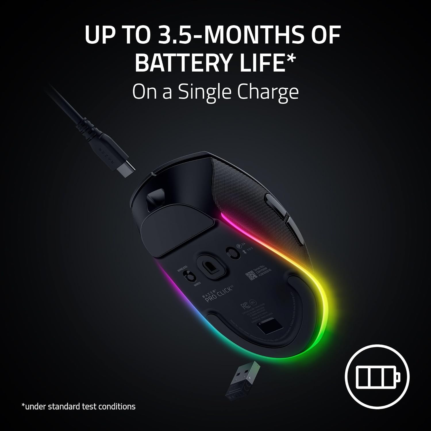 Razer Pro Click V2 Right-Handed Ergonomic Wireless Mouse