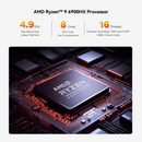 Beelink SER6-P AMD Ryzen 9 6900HX 32GB RAM 1TB SSD Windows 11 Pro Mini PC (Obsidian Black)