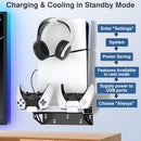 OIVO Wall Mounted Cooling Stand with Controller Charger for PS5 / PS5 Slim / PS5 Pro