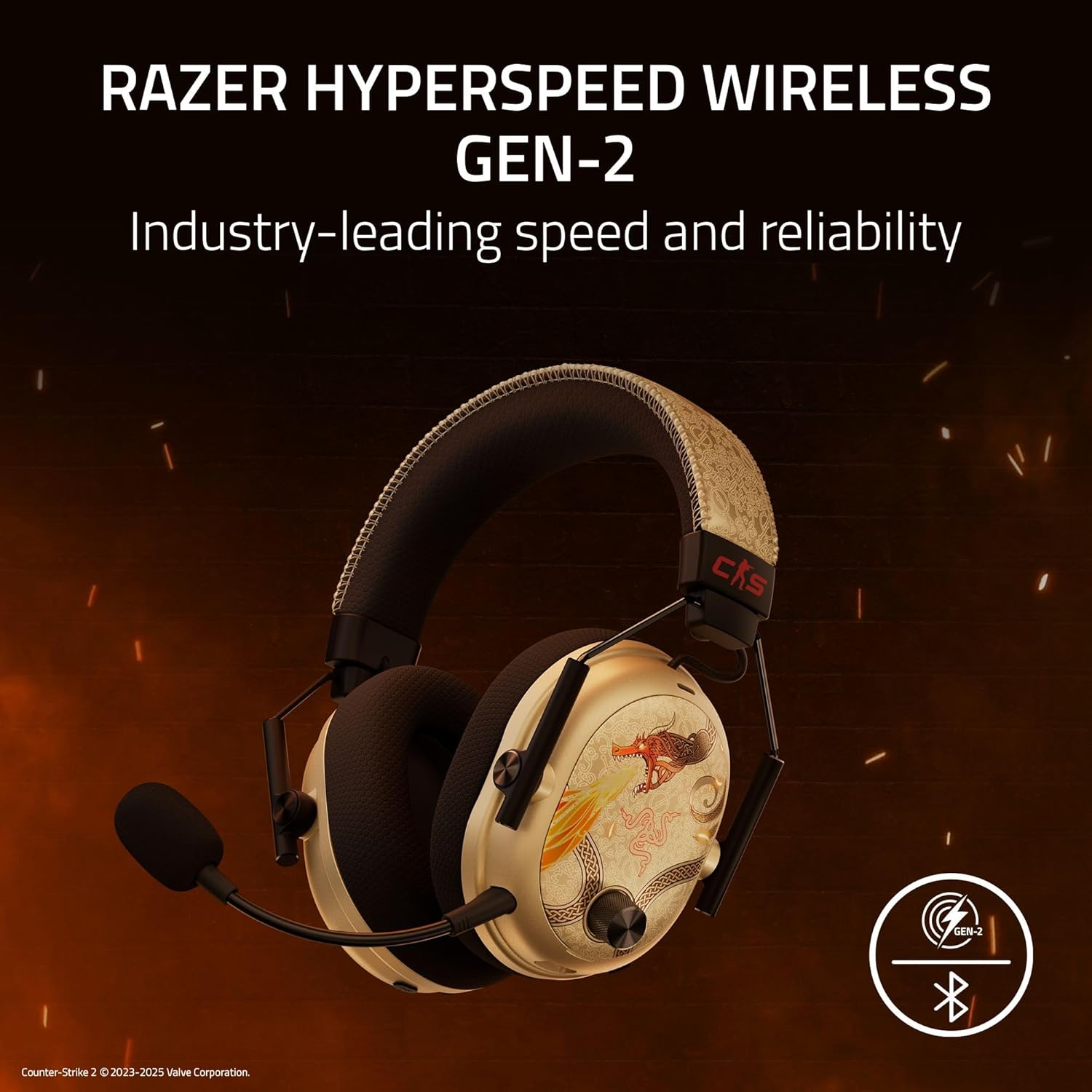 Razer BlackShark V3 Pro Wireless ANC Esports Gaming Headset (Counter-Strike 2 Ed.)