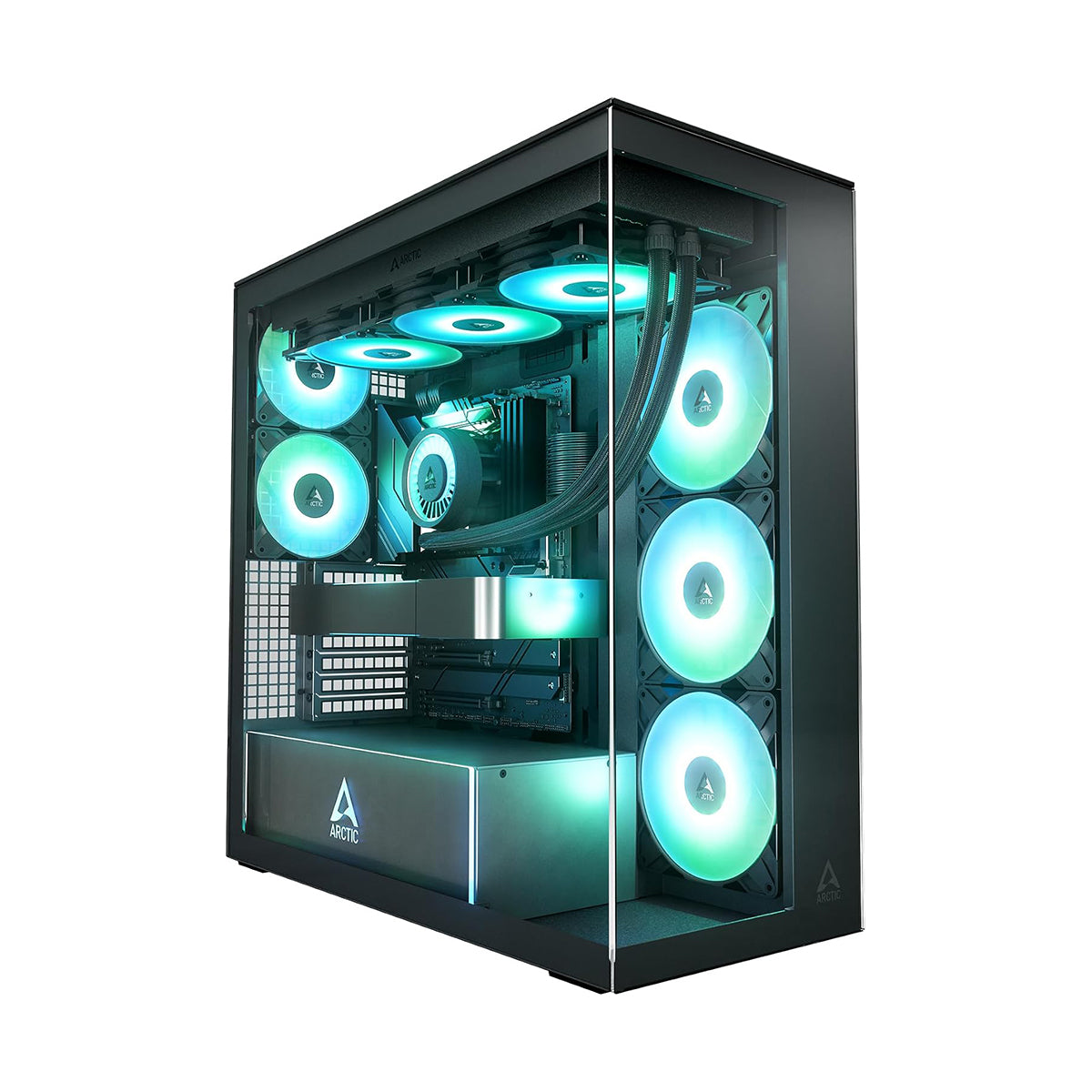 Arctic Xtender Clear Glass E-ATX Premium PC Case - Black (ACPCC00023A)