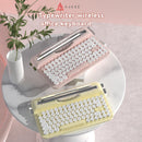 Ajazz AF84 Dual-Mode 84-Keys Membrane Keyboard (White/Yellow)